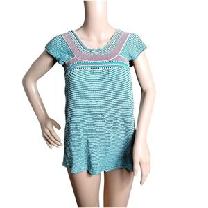 Aldo‎ Martins Anthropologie Top Women's XS Multicolored Bambu Blend Geometric